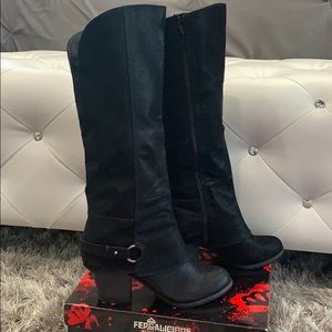 NIB Fergalicious by Fergie Lexy Black boot 8.5
